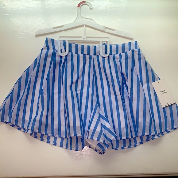 Pants - Blashe Striped Boho Shorts (Skorts)